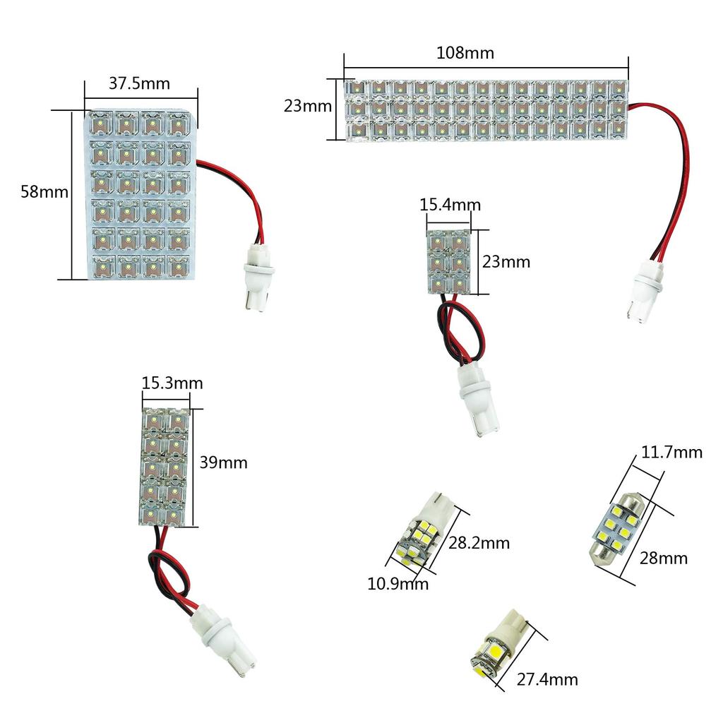 TORIBIO LED Room Lamp Compatible with Toyota Vellfire and Alphard 25 Early and Late 6500K (20 Series, Series, Models), White, Approx.