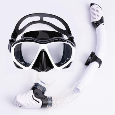 Large Frame Silicone Diving Face Mask Fully Dry Breathing Tube Outdoor Sports Snorkeling Equipment Diving Goggles Breathing Tube Set 16.5 * 9cm