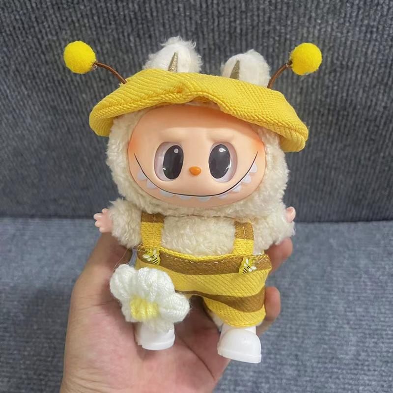 Labubu Plush Doll Clothes Plush Doll Changing Clothes Dolll Clothes Suit Cartoon Cute Clothes Dolls Accessories Gift