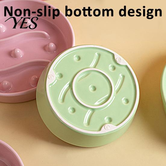 Slow Feeder Bowl for Puppies Pet Bowl, Ceramic Anti-vomiting Dog Non-Slip Anti-choke Food Reduces Choking Dogs Cats Scratch-resistant