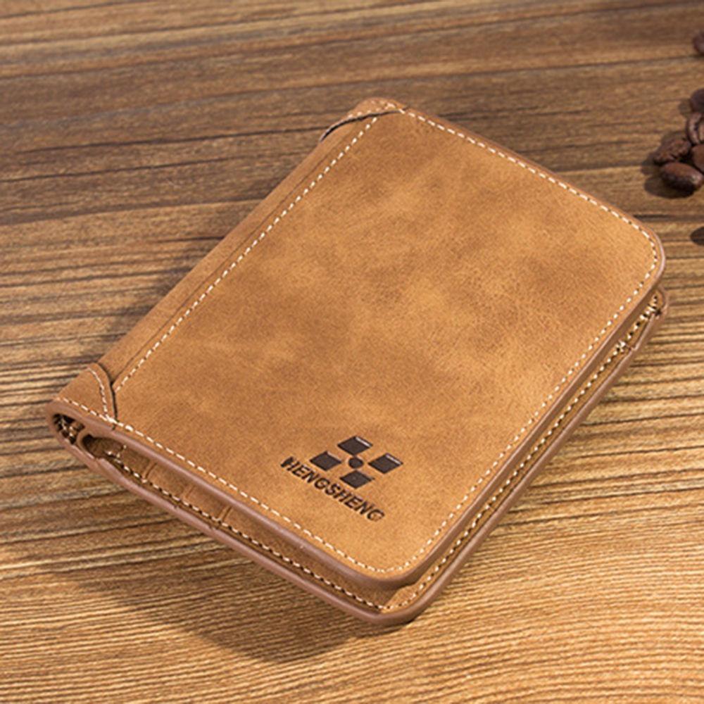 Men's Wallet Foldable Small Money Purses PU Leather Wallet Billfold Credit Card ID Holders