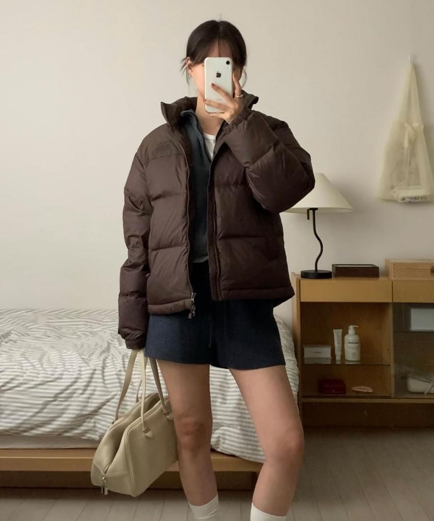Cgp Rds Essential Short Down Jumper_Chocolate Brown