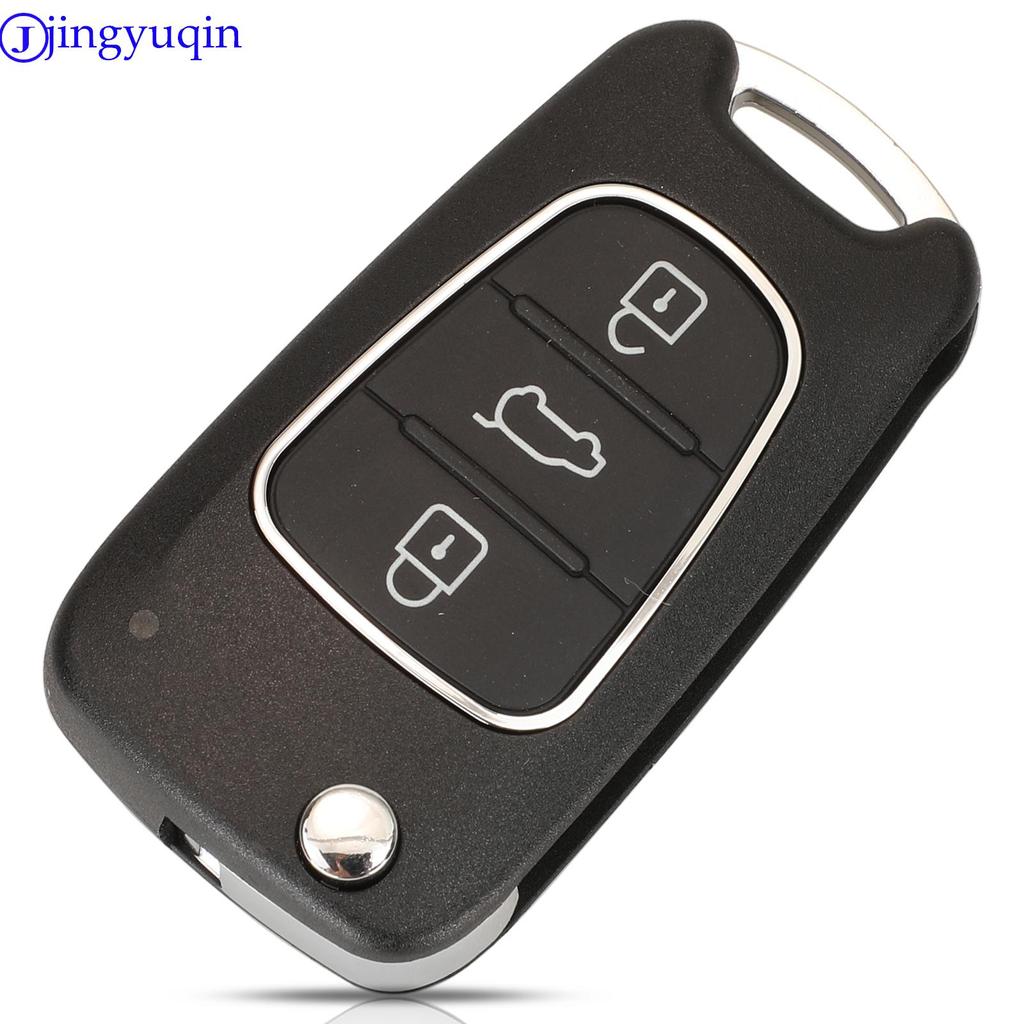 Jingyuqin Xhorse XKHY02EN Wire Remote Key For Hyundai Flip 3 Buttons English
