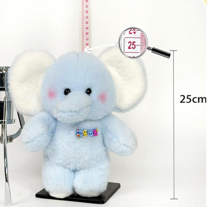 25Cm Elephant Plush Toy Fluffty Toy Cute Soft Stuffed Animal Doll Kids Birthday Gift Home Decor