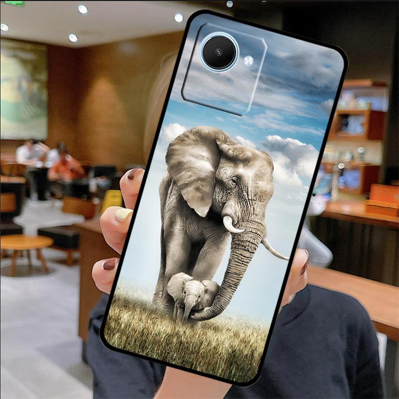 Elephant Baby Nature Case For Realme GT 6 6T 5 GT7 Pro 10 11 12 13 14 Pro Plus C67 C61 C53 C51 C21Y C25S C55 C75