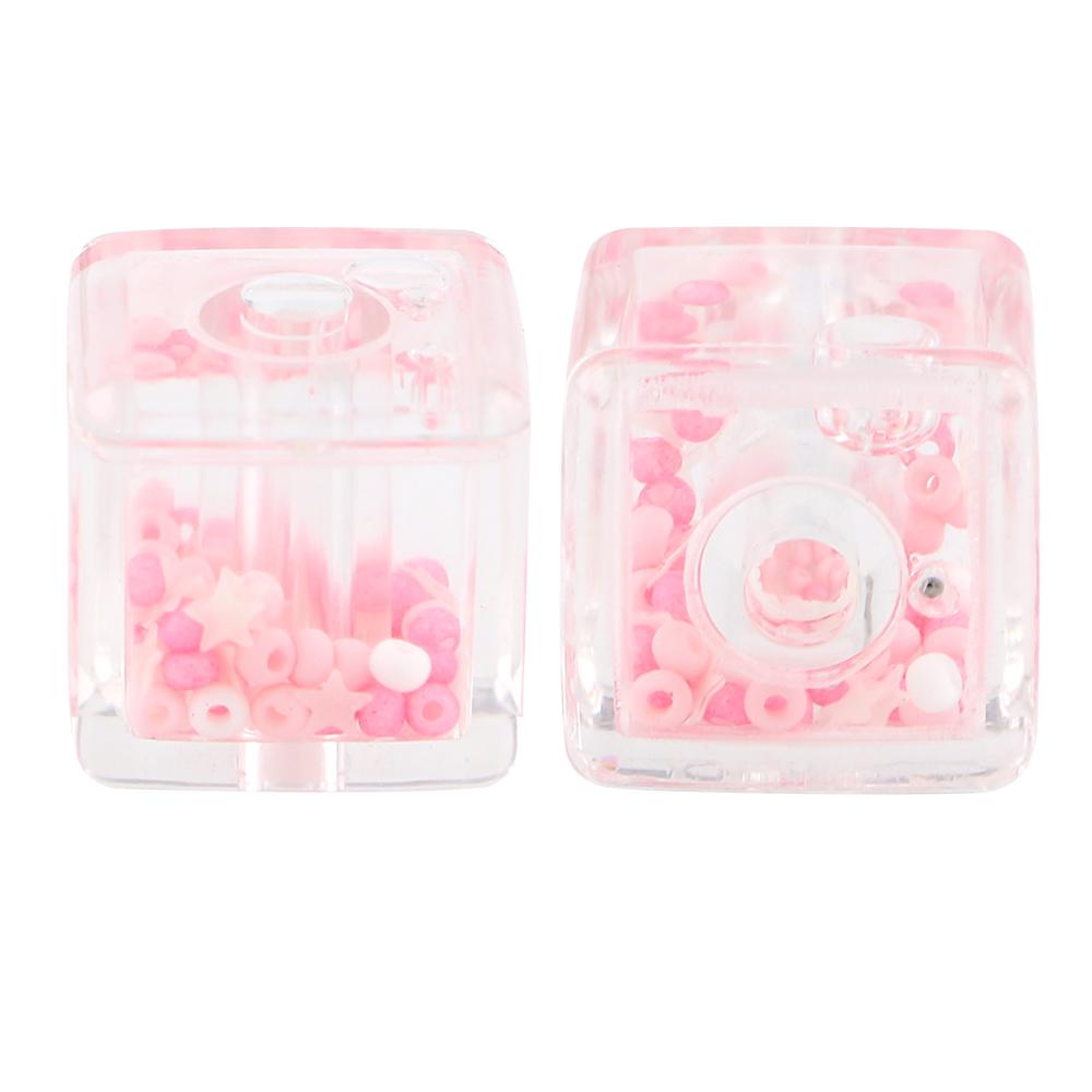 

17mm Square Acrylic Beads Transparent Oil Liquid Beads For Pen Making Diy Jewelry Necklace Bracelet Keychain Accessories 10pcs розовый