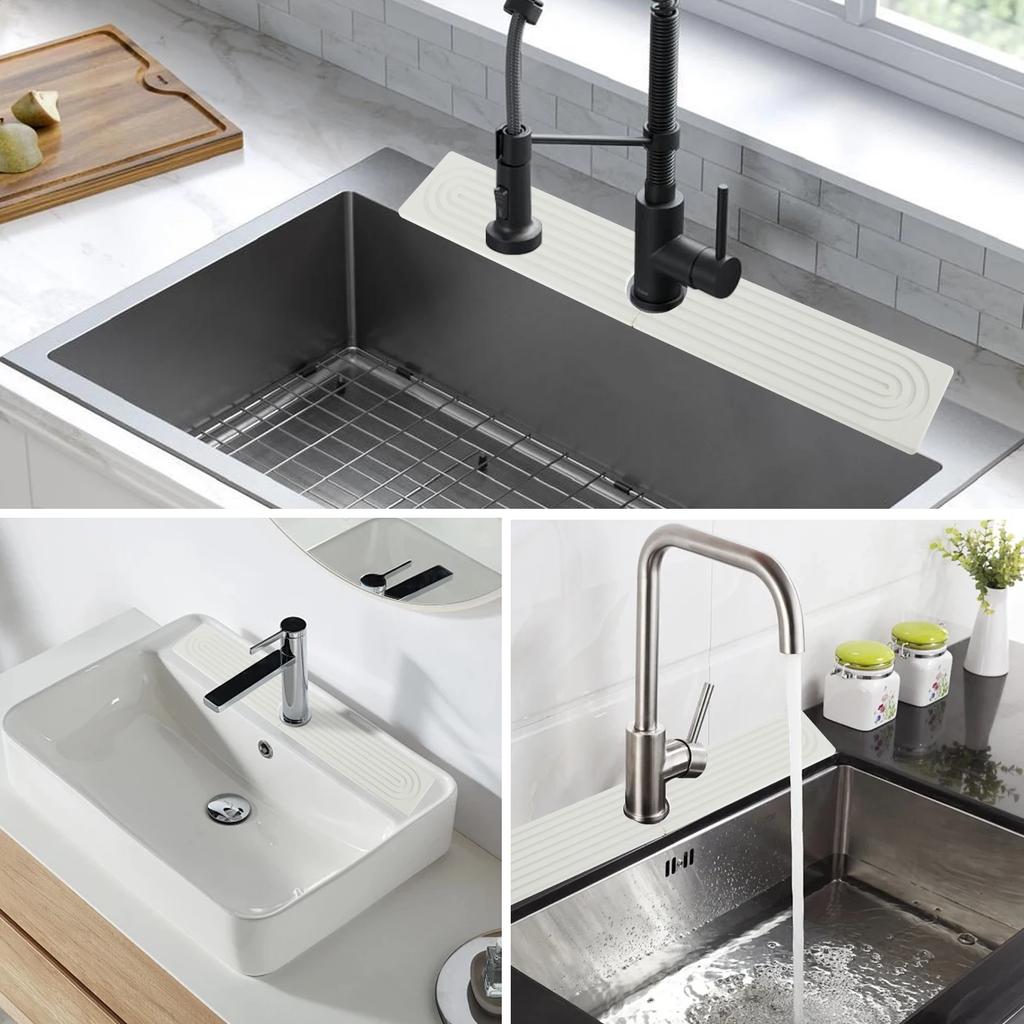 Wasserhahn-Matte für Küchenspüle Wasserabsorbierendes Stein-Spülbecken-Tablett Schnelltrocknende Spülbecken-Wasserhahn-Kieselgur-Matte für Badezimmer-Arbeitsplatte