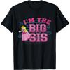 Super Mario I'm The Big Sis Peach Pink Text Portrait T-Shirt