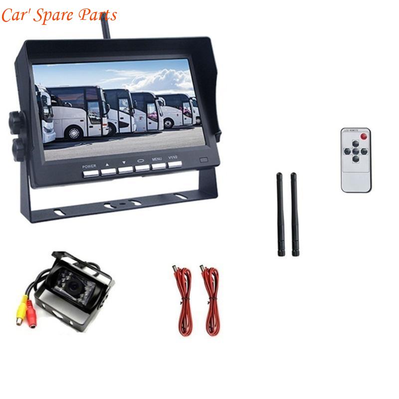 

Y4UA 7 inch Wireless Parking Assistance Rear View Camera Truck Bus Trailer Excavator