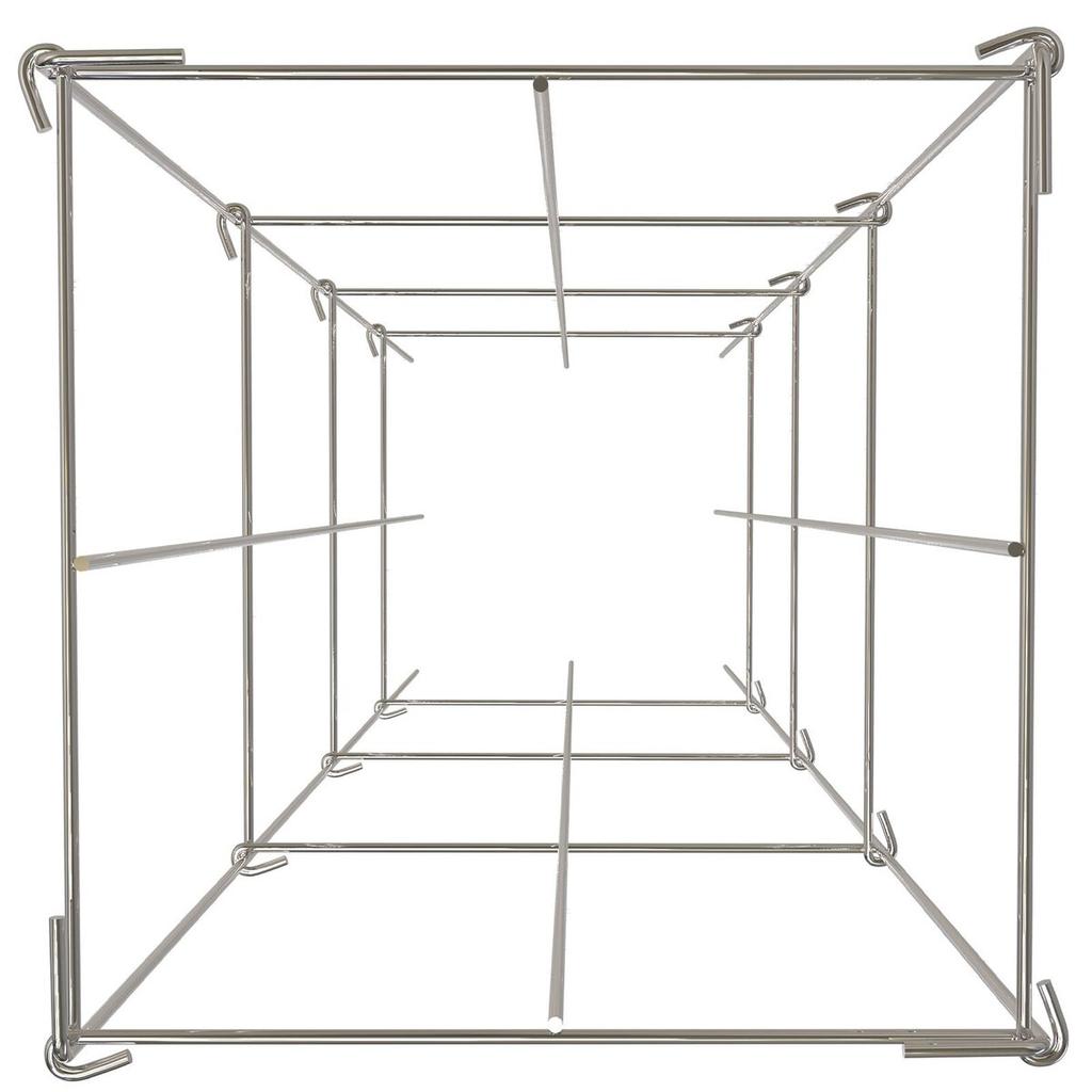 Tomato Cages, 11.8" X 11.8" X 46.1", 10 Packs Square Plant Support Cages, Silver PVC-Coated Steel Tomato Towers for Climbing Vegetables, Plants,