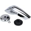 Pieds de meuble - AIMOONSA - Lot 4 (12 cm) - Chromé anti-corrosion - Base plastique - Vis fixation