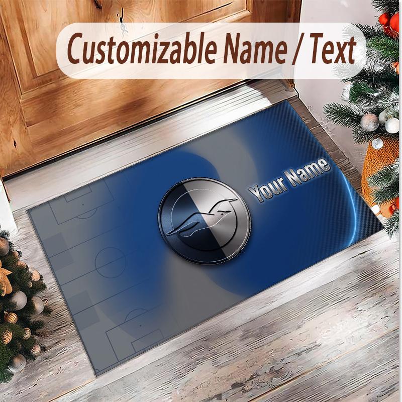 Personalized Crystal Velvet Carpet Brighton & Hove Albion Football Pattern Non Slip Floor Rug