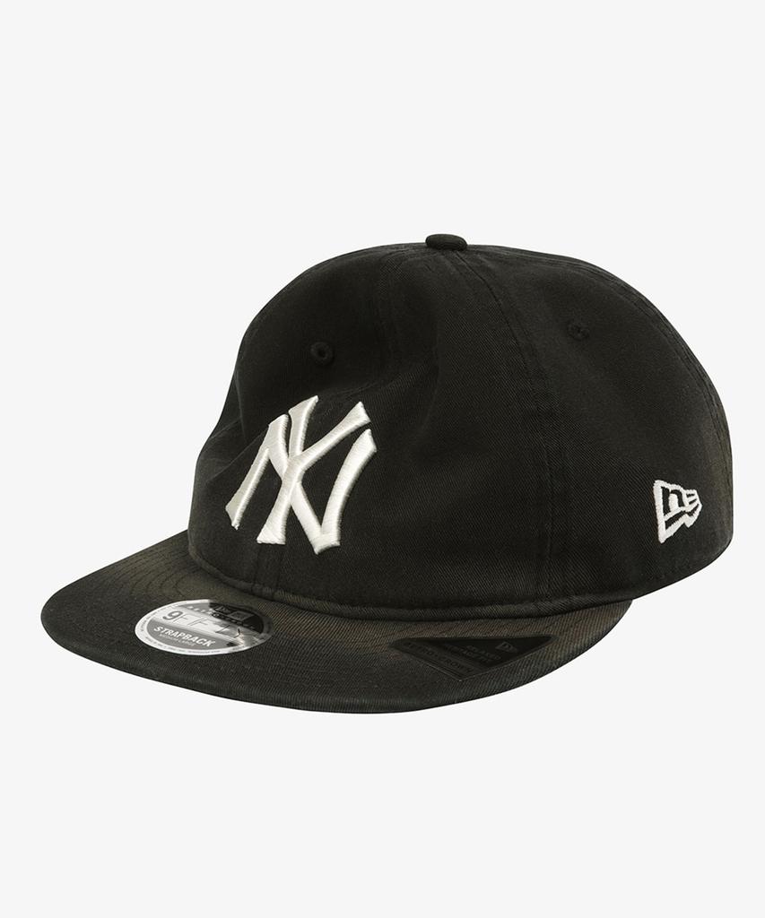NEW ERA Mlb New York Yankees Faded Wash Retro Crown Strapback Black