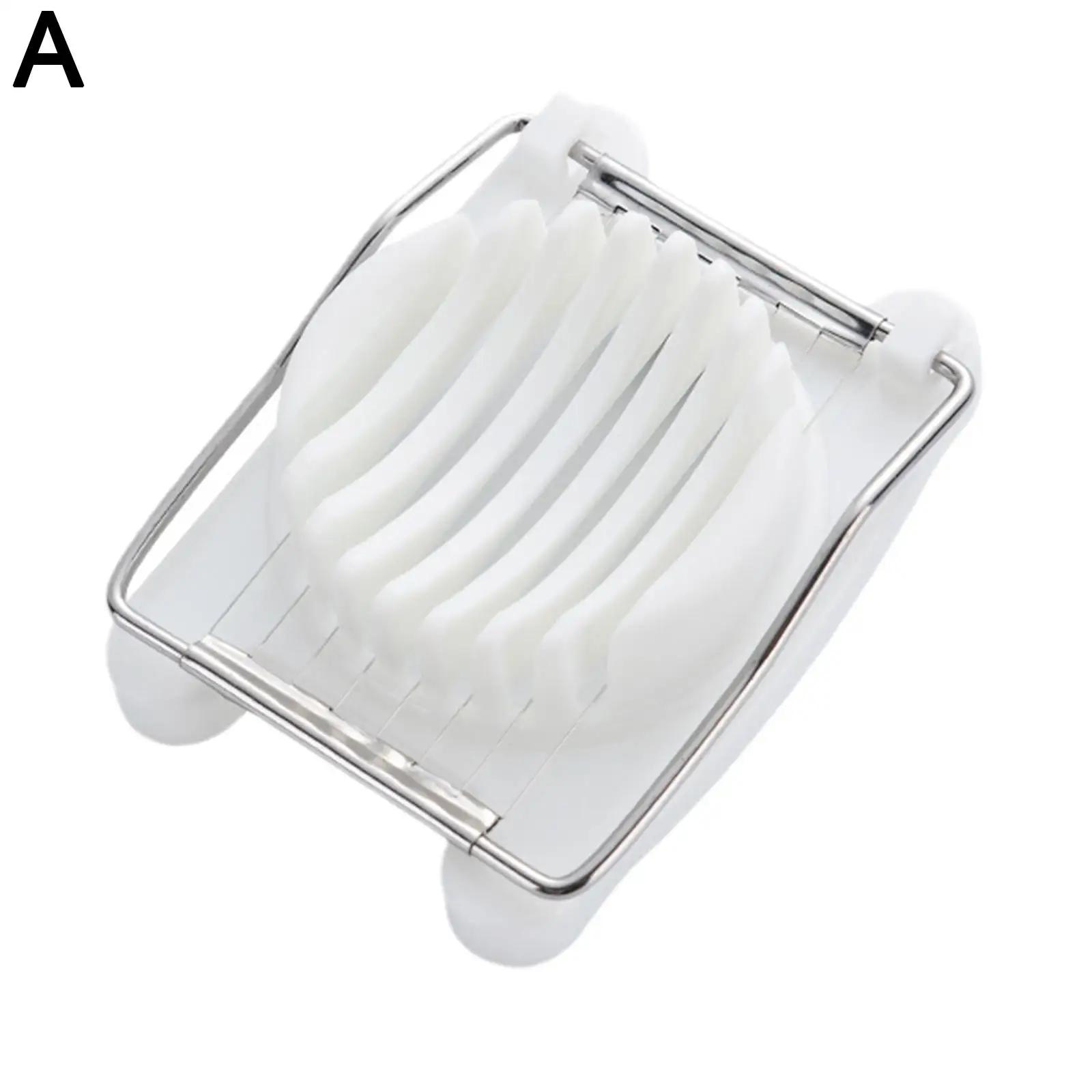 

Стальная яйцерезка Различные виды нарезки яиц Удобная и практичная Быстрая и легкая очистка Бытовая кухонная утварь белый