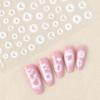 Halo Dyed Semi Transparent Hollow Butterfly Nail Sticker Love Star White Non Spray Nail Decoration Sticker