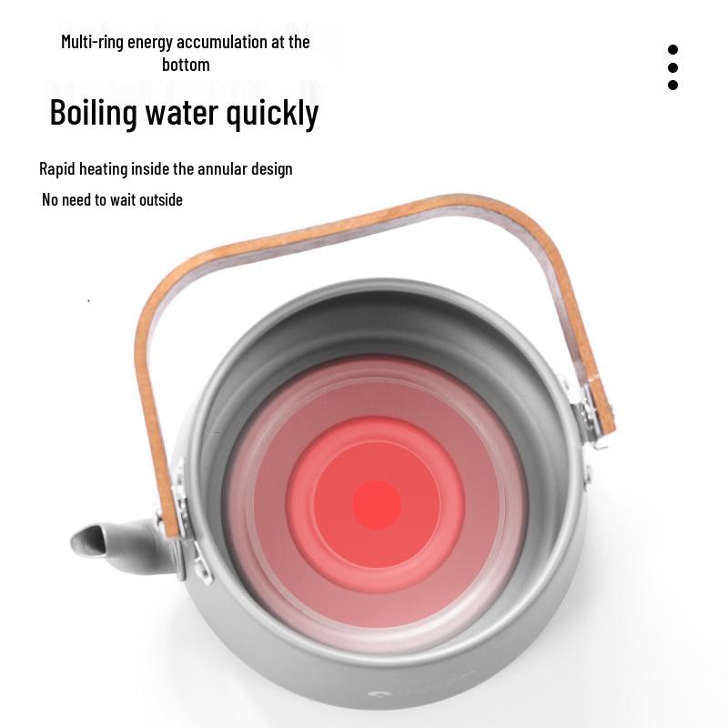 Portable Large Capacity Aluminum Outdoor Kettle for Camping and Picnics