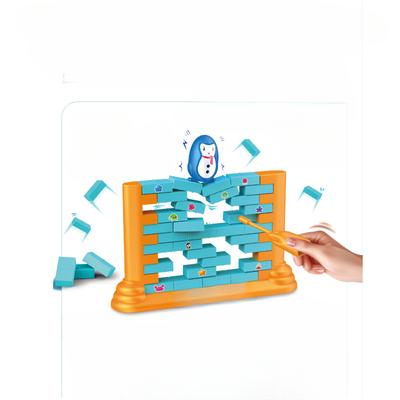 Brinquedos de quebra-cabeça para crianças Saving Penguin: Jogo de tabuleiro interativo divertido para pais e filhos, construção de paredes e empurrar paredes para duas pessoas