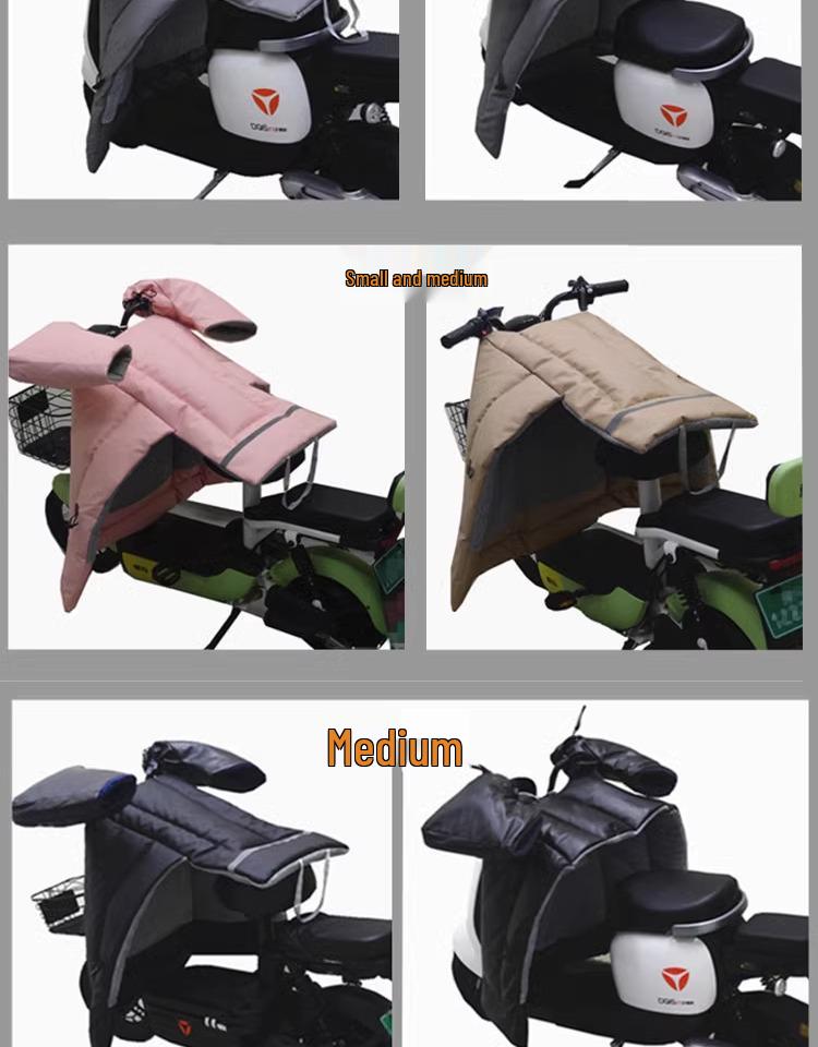Electric Car & Motorcycle Winter Windshield Quilt - Thickened Velvet Leather