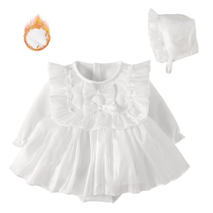 

Зимова сукня-комбінезон з флісу класу А для немовлят – З кнопками на кроці для Першого дня народження малюка 80cm