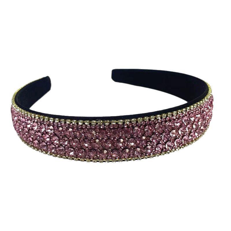 Modisches Strass Anti-Rutsch Stirnband: Retro-Stil, Vollständig mit Diamanten besetzt, Lichtluxus-Haaraccessoire