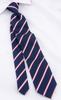 [Main Color] Business Necktie (7.5cm Width) Striped, for Interviews, Job Hunting, and Employment (Navy)