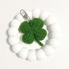 Four-leaf Clover Keychain Lucky Handmade Knitted Group Gift
