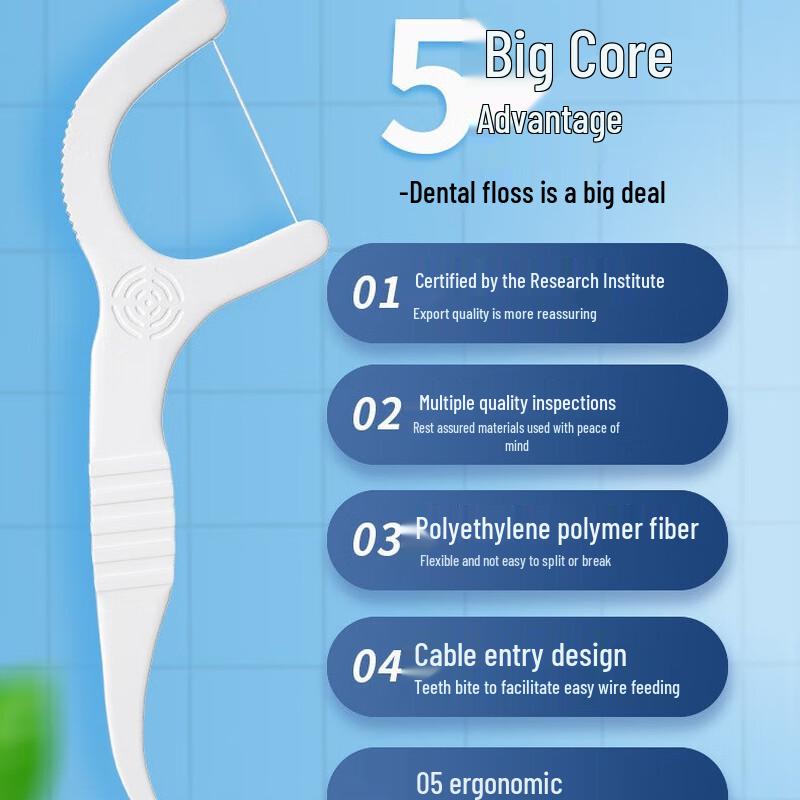 DR. Yaboshi Ultrahochfeste Zahnseide-Sticks, 50 Stück