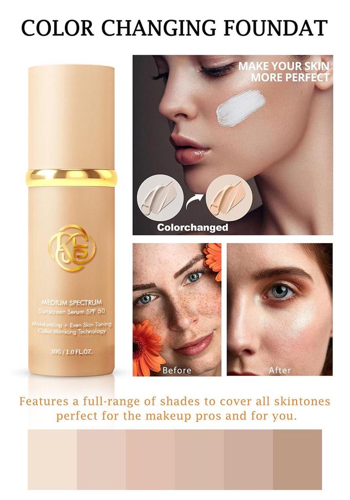 Red Can Color-Changing Foundation with English Packaging - In Stock