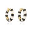 15MM Enamel Dripping Oil Craft Sweet and Colorful Earrings Ethnic Style Personalized Women's Jewelry 1 Pair