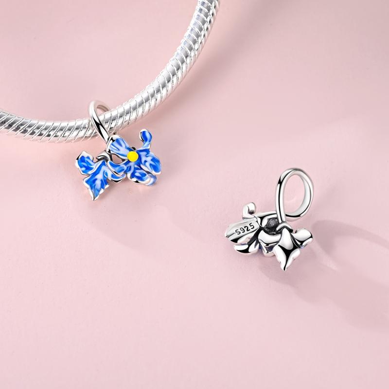 

Plant Series Beads Copper Glaze Iris Love Tree Of Life Butterfly Starry Sky Charm Women S Jewelry Diy Gift