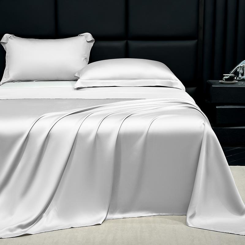 Washed Ice Silk Bed Sheet Summer Cooling Home Bedroom Student Dorm Machine Washable Set