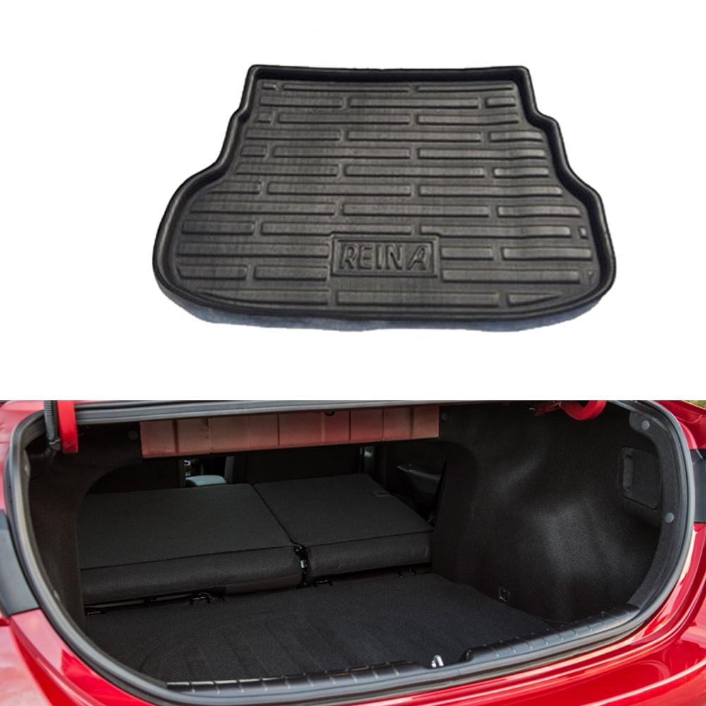 

Коврик для багажника автомобиля Hyundai Verna Solaris i25 Accent RB 2011~2018, водонепроницаемый коврик для панели, аксессуары для багажника чёрный