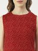 Moomaya Women  S Printed Short Dress, Sleeveless Frilled Hem Round Neck Mini