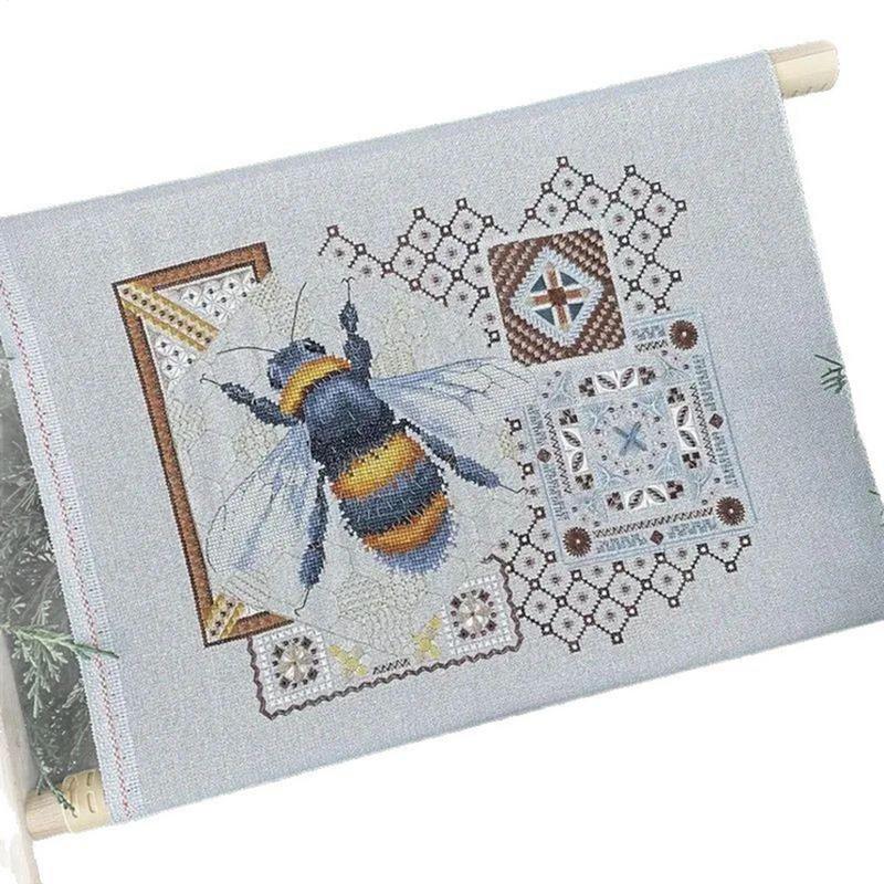 Beginner Embroidery Kit For Adults Embroidered Thread Hoop Needle Scissor Bee Pattern Animal Embroidery Kit For Sewing