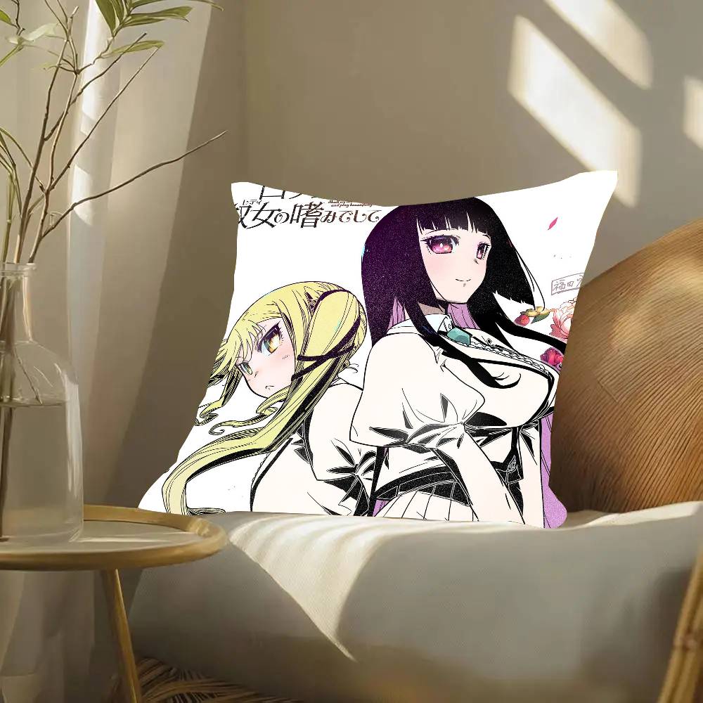 Rock Is A Lady's Modesty Manga Pillow Case Fashion Square Pillowcase Bedroom Sofa Room Ins Decoration Leisure