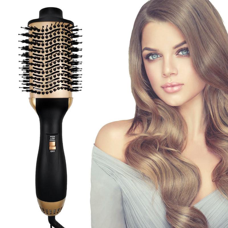 Premium 4 In 1 Hot Air Brush Hair Dryer With 3 Speed Settings For Effortless Styling