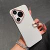 Frameless Case For Huawei Pura 70 and Pura 70 Ultra Pro Plus Ultra Thin Slim MagSafe Litchi Grain Leather Simulation Case Cover