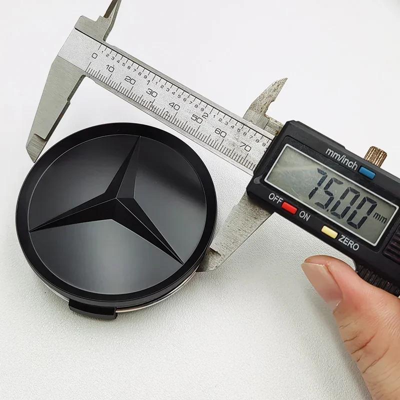 Car Sticker 4pcs 75mm Car Wheel Center Caps Hub Caps For Mercedes Benz A B C E S GLA GLB GLC GLE GLK CLS R W205 W253 W177 W213 A