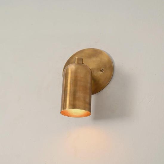 Mid-Century Modern Mini Raw Brass Wall Sconce Vintage Sputnik Wall Light Home Decor