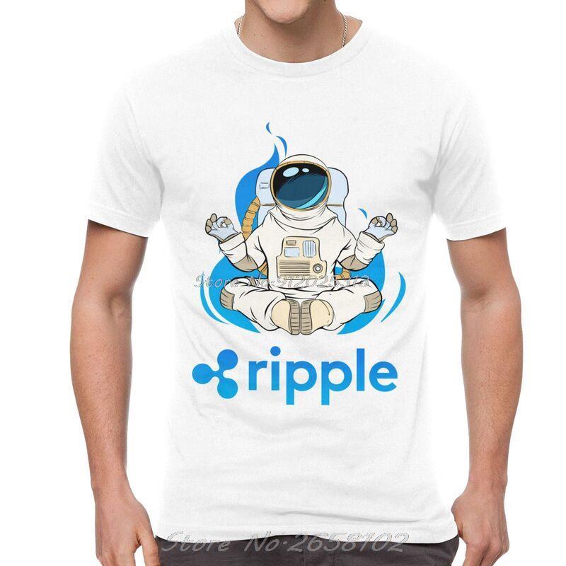 Ripple XRP Coin Crypto T Shirt Men Cotton Print T-shirt Funny Tshirt Astronaut Cryptocurrency Tees Harajuku Streetwear