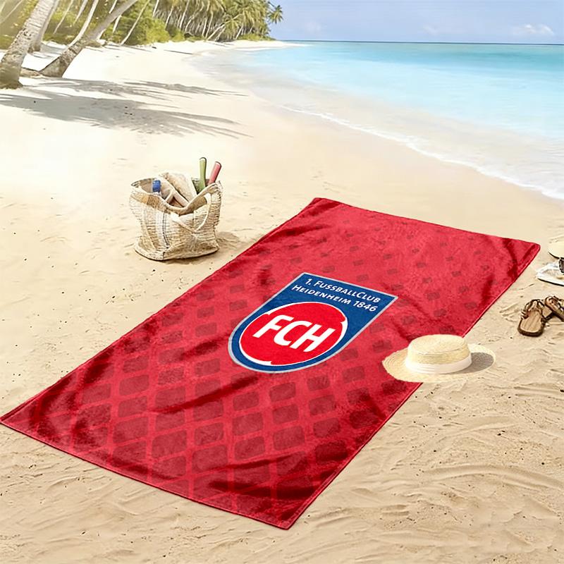 FC Heidenheim Print Beach Towel, Large Soft Quick Dry Towel for Beach Camping Swimming