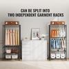 Heavy Duty Clothes Rack, Rolling Clothing Garment Rack with 4 Hang Rods & 8 Storage Tiers, Adjustable Custom Closet Rack, Freestanding Wardrobe for