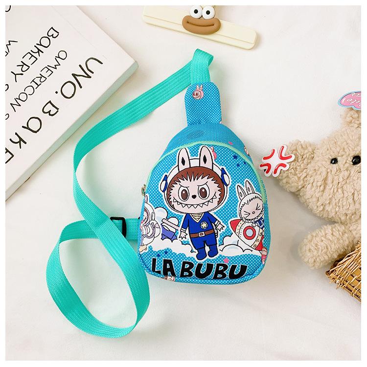 School Bag Labubu Children's Bag Love Cartoon Chest Bag Change Small Bag One Shoulder Oblique