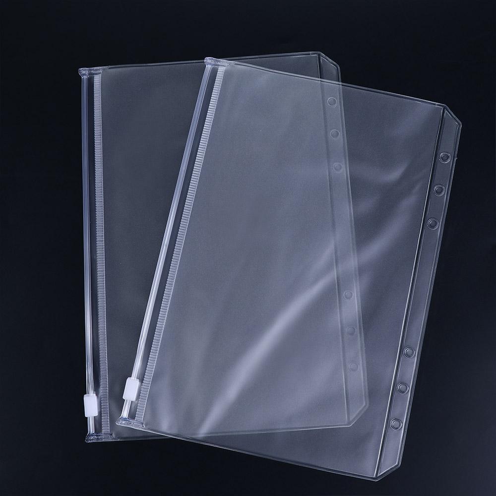 Filler with Flap A5 A6 Size Notebook Binder Binder Pockets Loose Leaf Bags Binder Zipper Folders