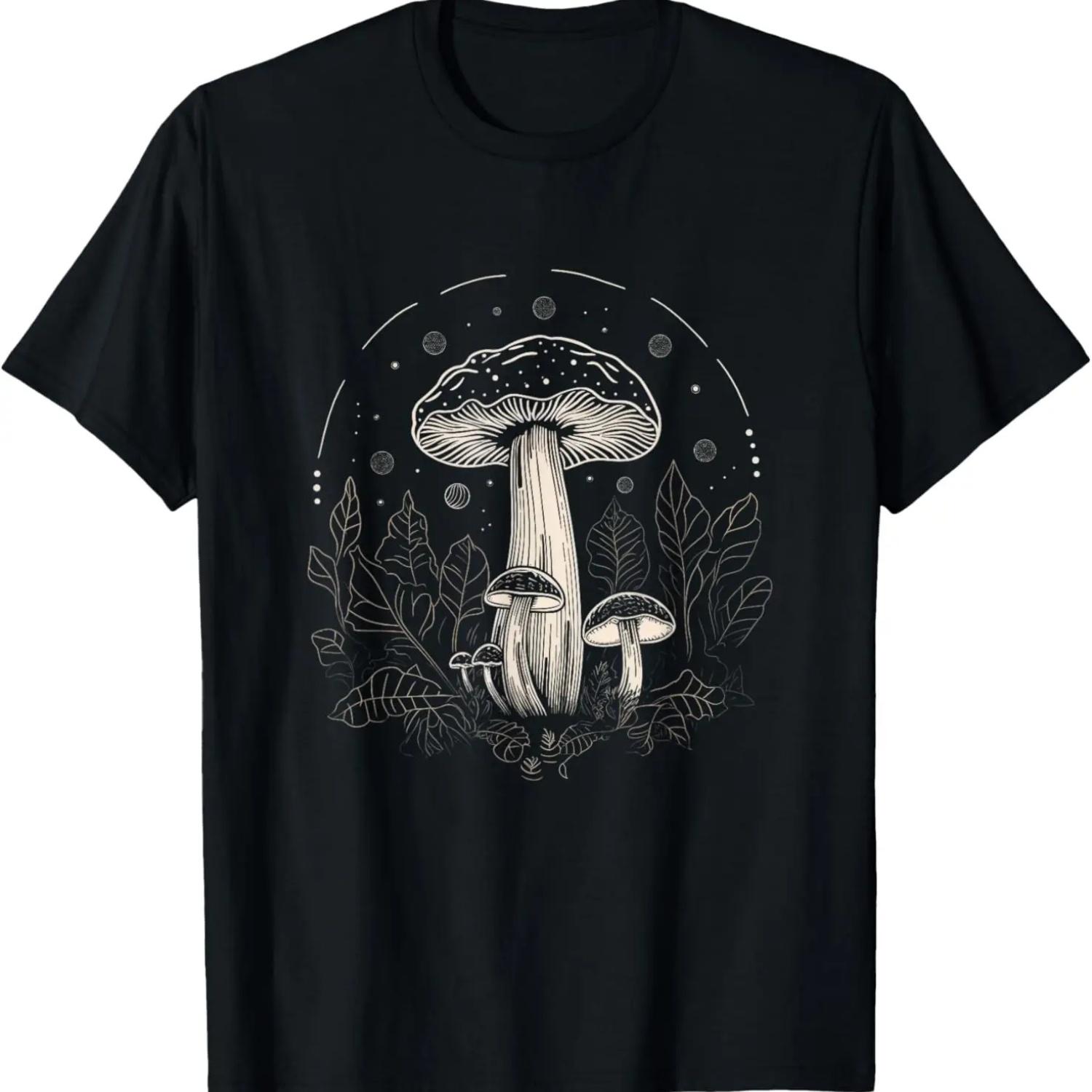 Винтажная футболка в стиле Witchy Mushroom Goblincore Лунный Лес S