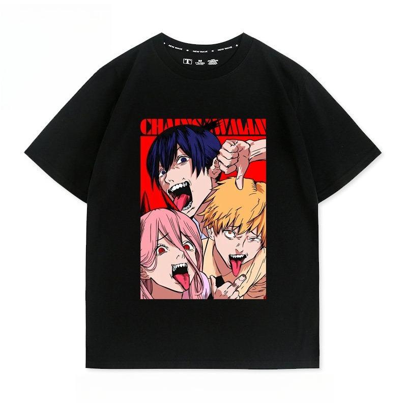 

Chainsaw Unisex Electric Power Anime Printed Tshirt Unisexs and Womens Tshirt Unisexs Top Sports Tshirt 2026 Summer New Tee S