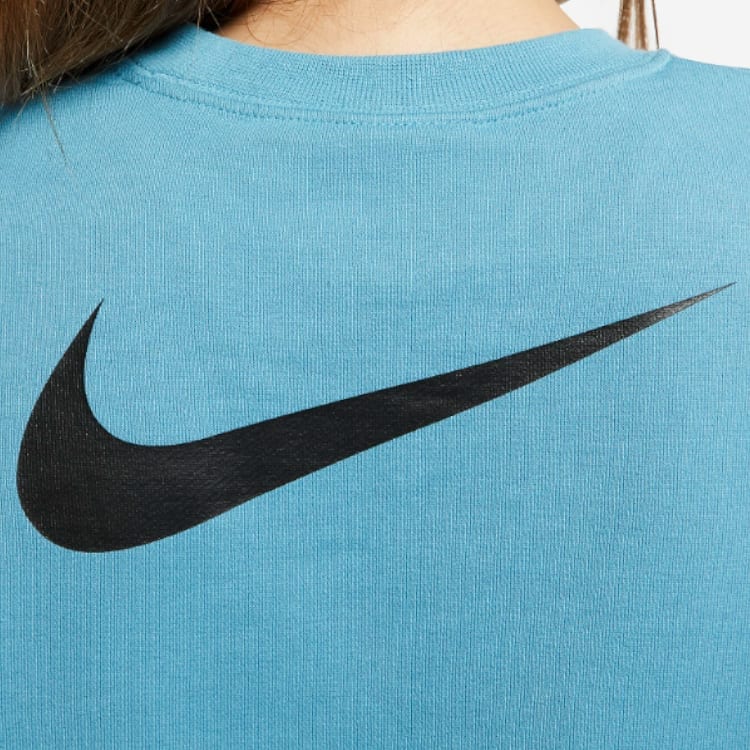 Nike Sportswear Swoosh French Terry Crew Sweatshirt Women's Blue CJ3766-424