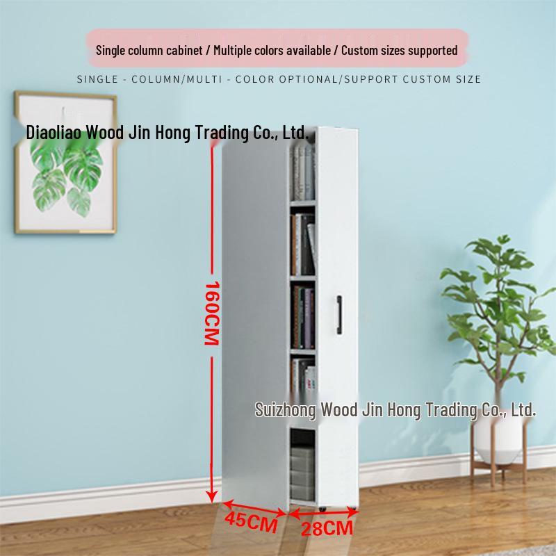 Mobile Dustproof Bookshelf: Sliding, Wheel-Equipped, Drawer-Type Storage Cabinet