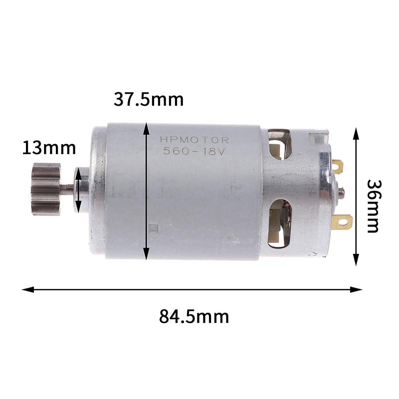 9 Teeth 18/24V Brushed Motor 560 Hedge Trimmer Motor D-Type Trimmer Electronic Component Motor Power Tool Accessories