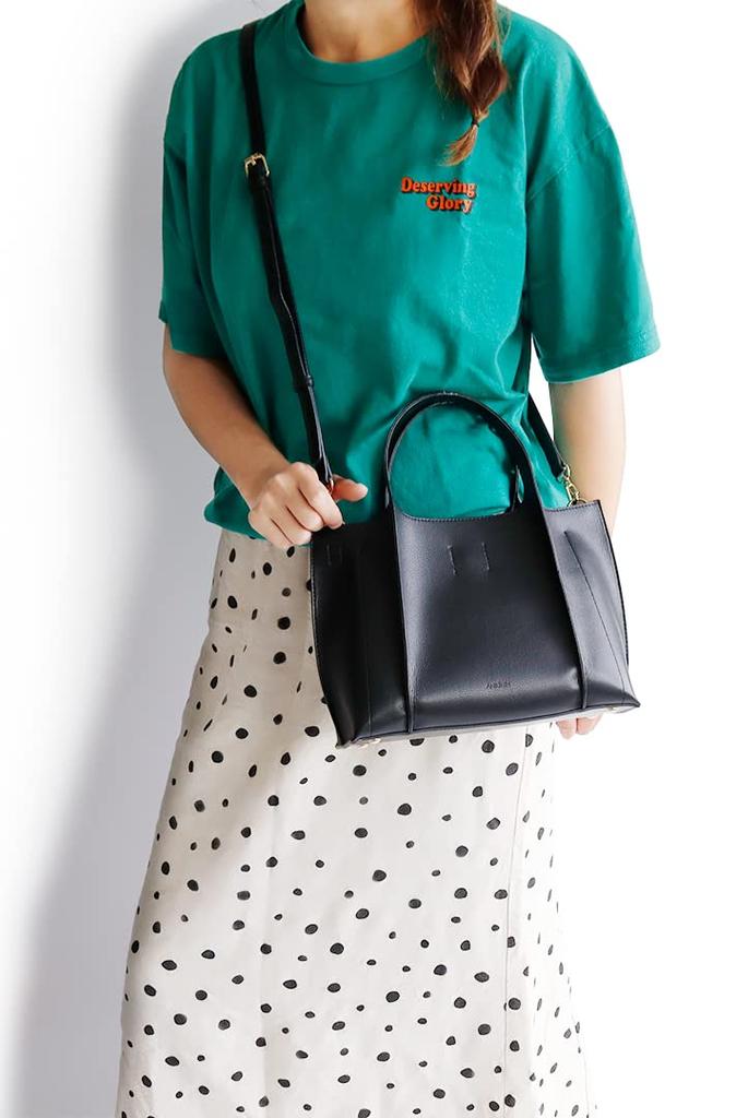 ANDSHIN 2-Way Lightweight Shoulder Bag (Black)
